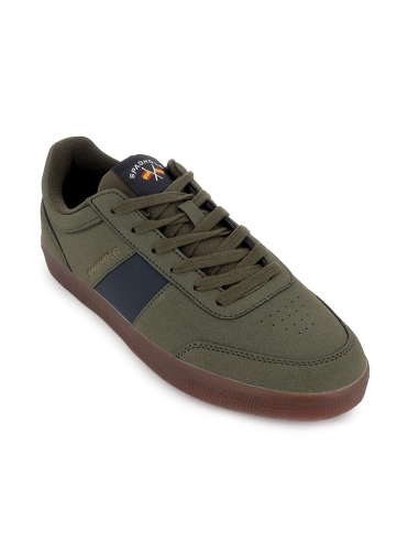 Deportiva casual nobuck PU suela caramelo comodo hombre verde