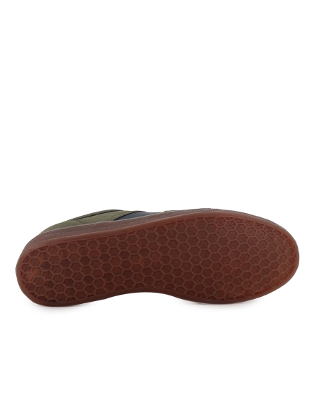 Deportiva casual nobuck PU suela caramelo comodo hombre verde