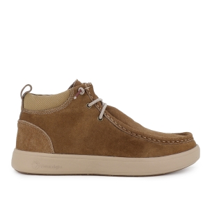Bota wallabi serraje hidrofugado cordones elasticos hombre camel