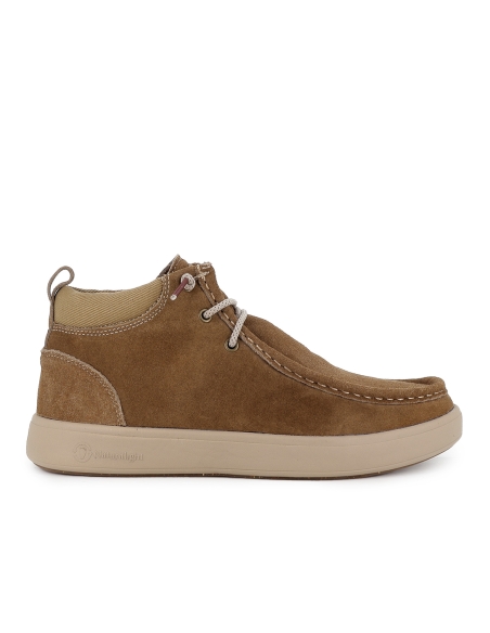 Bota wallabi serraje hidrofugado cordones elasticos hombre camel