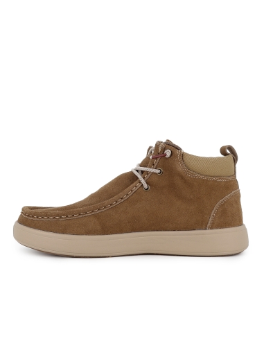 Bota wallabi serraje hidrofugado cordones elasticos hombre camel