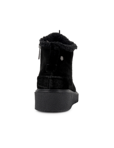 Botin wallabi serraje cordones y cuña mujer negro