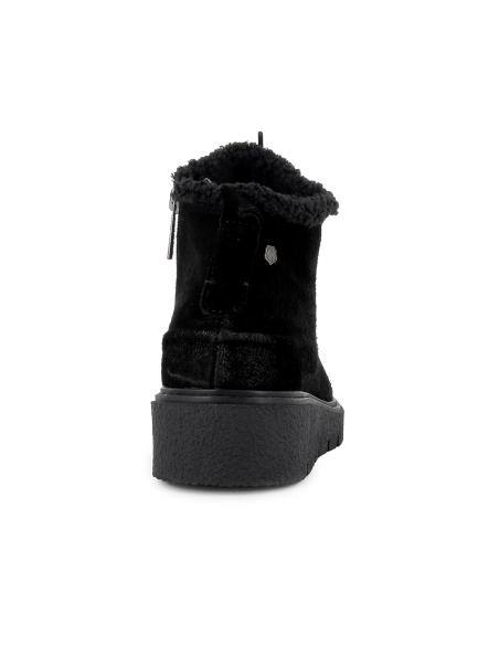 Botin wallabi serraje cordones y cuña mujer negro