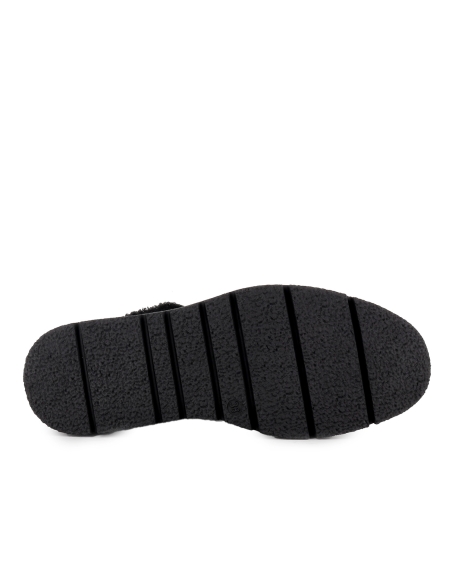 Botin wallabi serraje cordones y cuña mujer negro