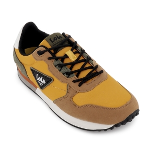 Deportivo casual nylon cordones con plantilla hombre amarillo 2