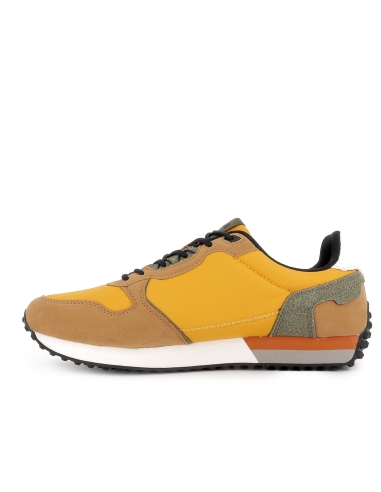 Deportivo casual nylon cordones con plantilla hombre amarillo