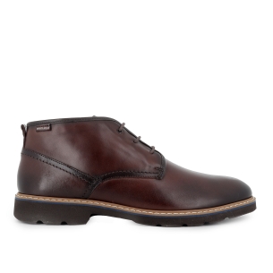 Botin piel con cordones y plantilla acolchada hombre marron