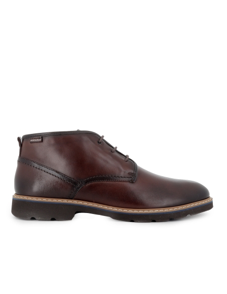 Botin piel con cordones y plantilla acolchada hombre marron
