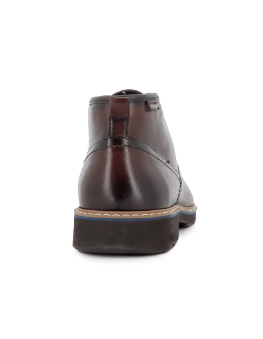 Botin piel con cordones y plantilla acolchada hombre marron