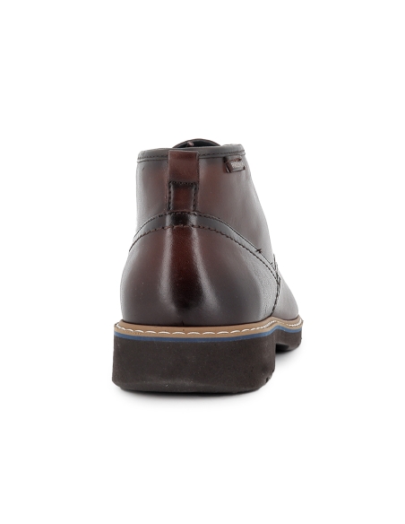 Botin piel con cordones y plantilla acolchada hombre marron