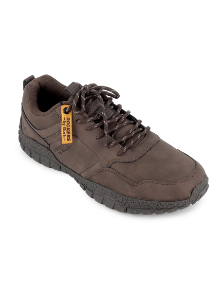Deportivas cordones estilo casual moderno y comodo hombre marron