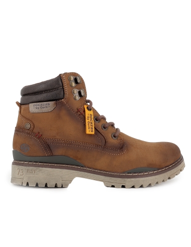 Bota corta casual collarin acolchado plantilla hombre marron
