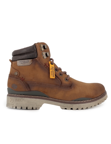Bota corta casual collarin acolchado plantilla hombre marron