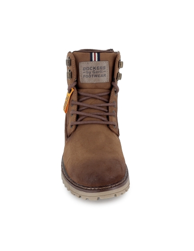 Bota corta casual collarin acolchado plantilla hombre marron