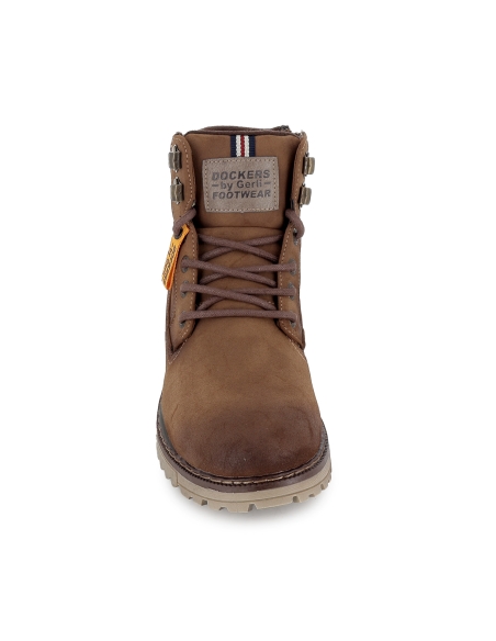 Bota corta casual collarin acolchado plantilla hombre marron