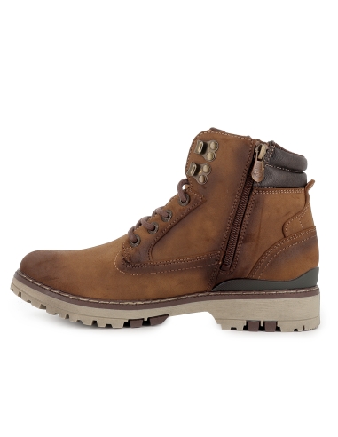 Bota corta casual collarin acolchado plantilla hombre marron