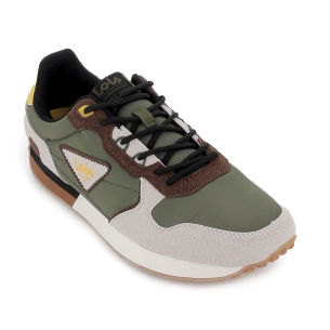 Deportivo casual nylon cordones con plantilla hombre kaki 2