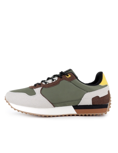 Deportivo casual nylon cordones con plantilla hombre kaki