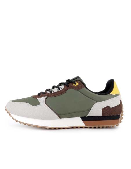 Deportivo casual nylon cordones con plantilla hombre kaki