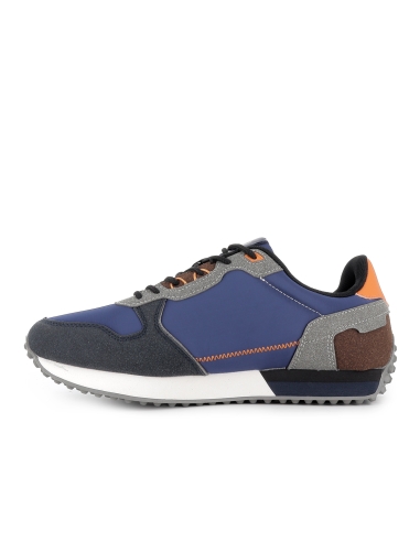 Deportivo casual nylon cordones con plantilla hombre azul