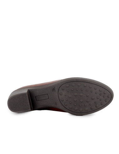 Botin piel detalle print serpiente cremallera tacon mujer cuero