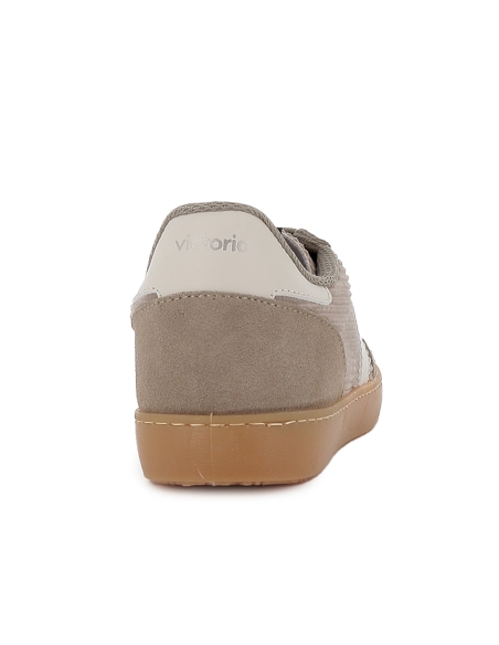 Deportivas pana y serraje suela caramelo comoda mujer taupe