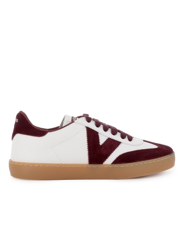 Deportivas piel y serraje contraste estilo retro mujer beige