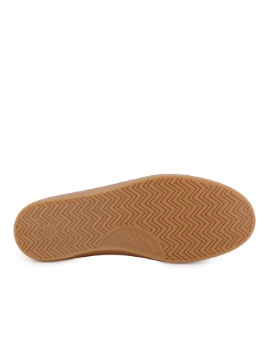 Deportivas piel y serraje contraste estilo retro mujer beige