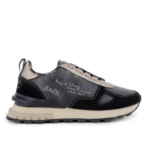 Deportiva textil fantasia plantilla extraible mujer negras