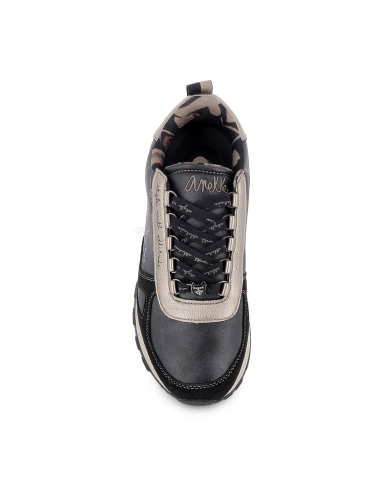 Deportiva textil fantasia plantilla extraible mujer negras