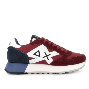 Deportiva nobuck plana para hombre rojo