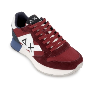 Deportiva nobuck plana para hombre rojo 2