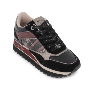 Deportivas textil fantasia plantilla extraible mujer negras 2