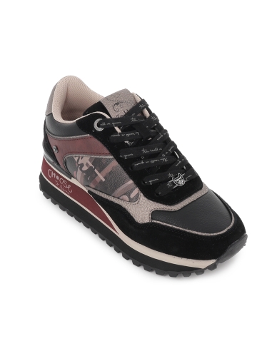 Deportivas textil fantasia plantilla extraible mujer negras