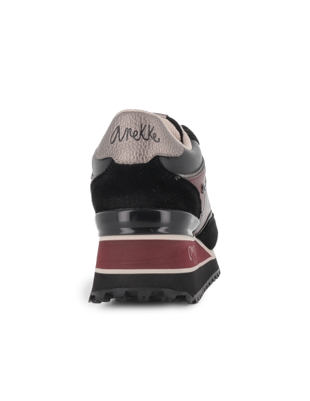 Deportivas textil fantasia plantilla extraible mujer negras