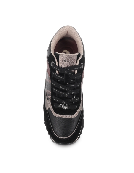 Deportivas textil fantasia plantilla extraible mujer negras