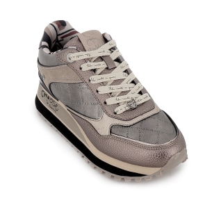 Deportiva textil fantasia plantilla extraible mujer plateado 2