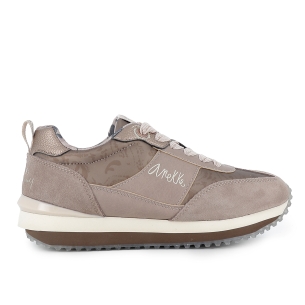 Deportiva textil fantasia plantilla extraible mujer taupe