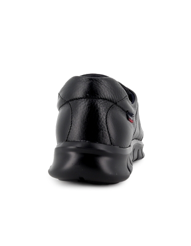 Zapato elasticos piel plantilla flexible y comoda hombre negro