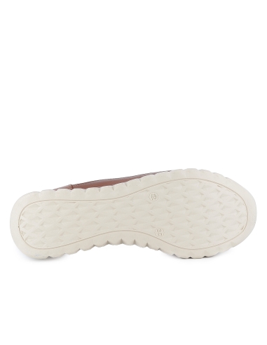 Botin piel collarin acolchado cordones y cremallera mujer cuero