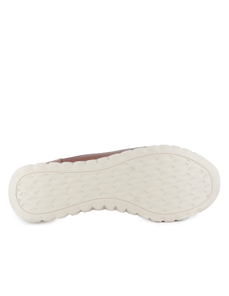 Botin piel collarin acolchado cordones y cremallera mujer cuero