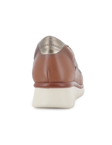 Zapato elasticos piel acolchado costuras vintage mujer cuero