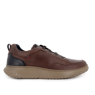 Zapato piel elasticos con plantilla flexible hombre marron