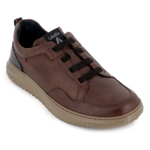 Zapato piel elasticos con plantilla flexible hombre marron 2