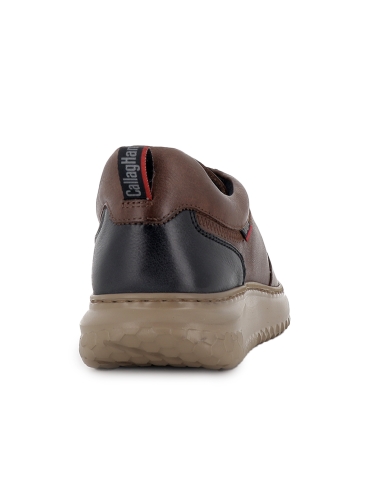 Zapato piel elasticos con plantilla flexible hombre marron