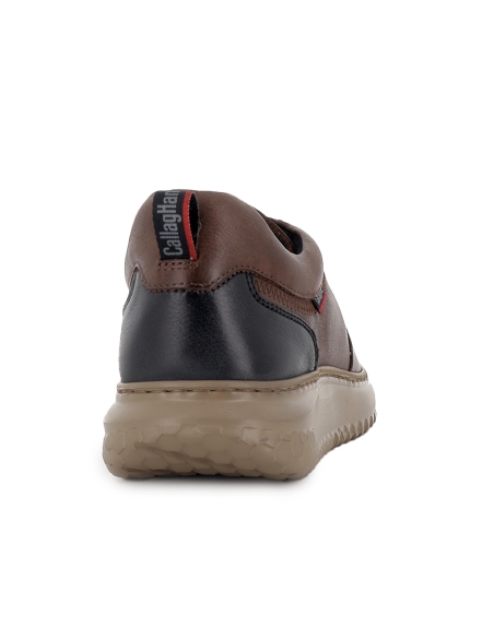 Zapato piel elasticos con plantilla flexible hombre marron