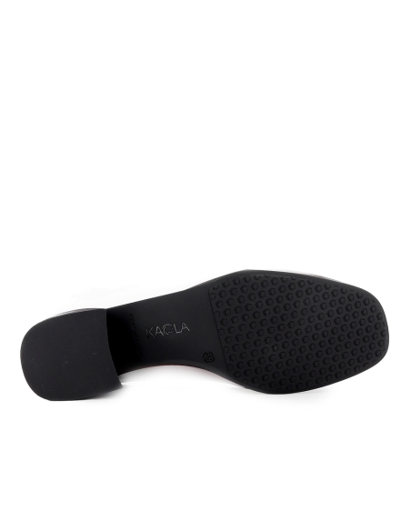 Zapato correa piel charol plantilla acolchada mujer gris