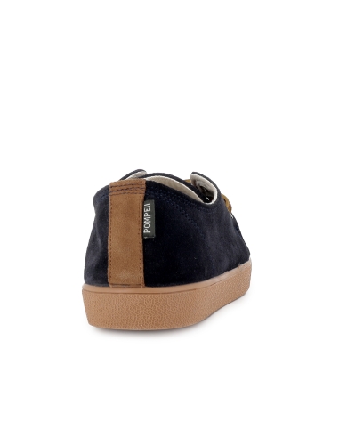 Zapatilla cordones piel serraje hidrofugo casual azul hombre