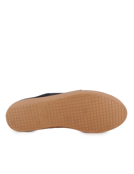 Zapatilla cordones piel serraje hidrofugo casual azul hombre