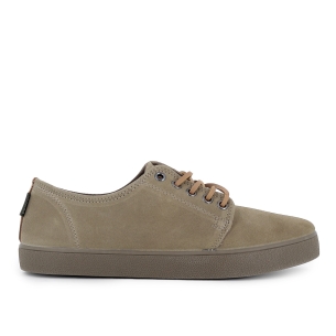 Zapatilla cordones piel serraje hidrofugo casual hombre verde